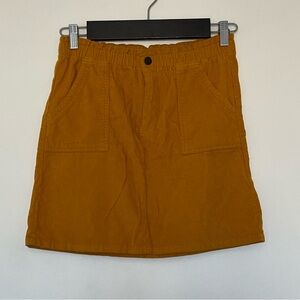 Old Navy Girls Golden Yellow Corduroy A-line Skirt, Size Youth XXL - 18